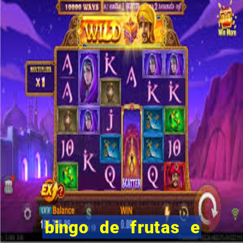 bingo de frutas e legumes para imprimir